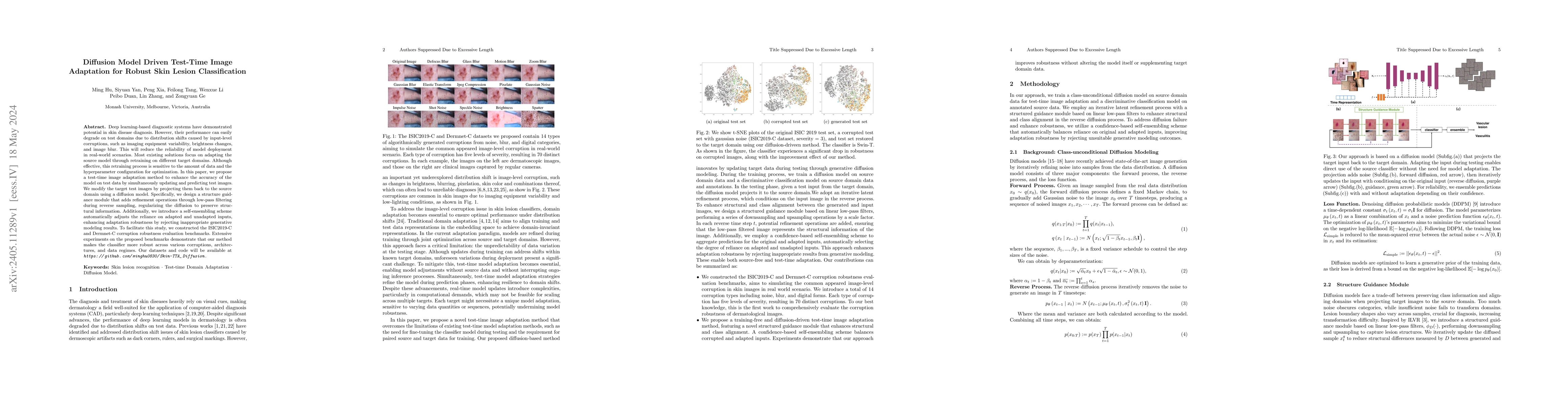 Thumbnail for Diffusion Model Driven Test-Time Image Adaptation for Robust Skin Lesion
  Classification