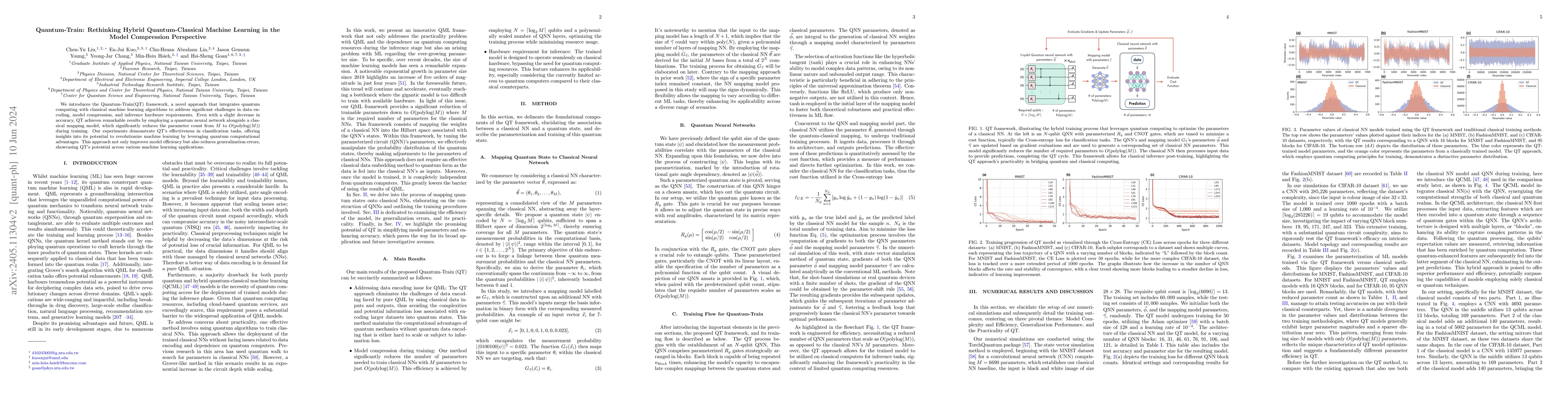 Thumbnail for Quantum-Train: Rethinking Hybrid Quantum-Classical Machine Learning in
  the Model Compression Perspective