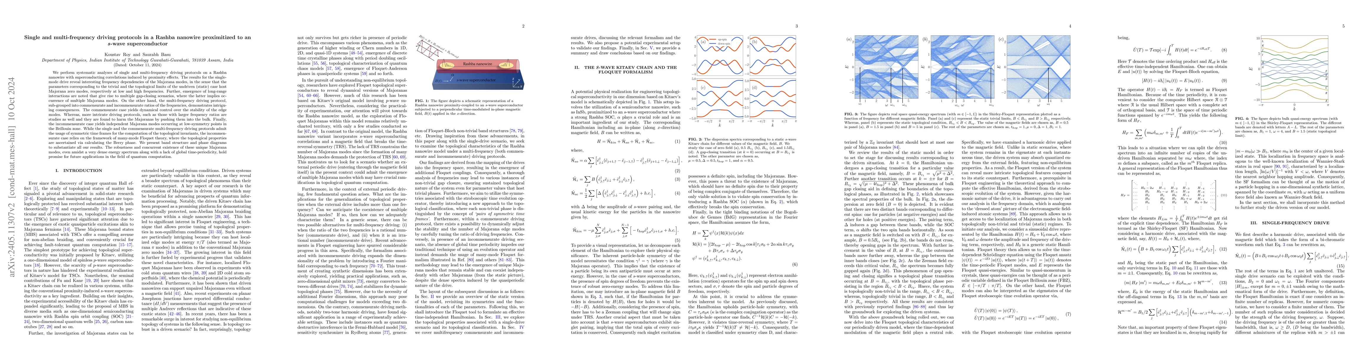 Thumbnail for Different driving protocols and multiple Majorana modes in a Rashba
  coupled superconducting nanowire