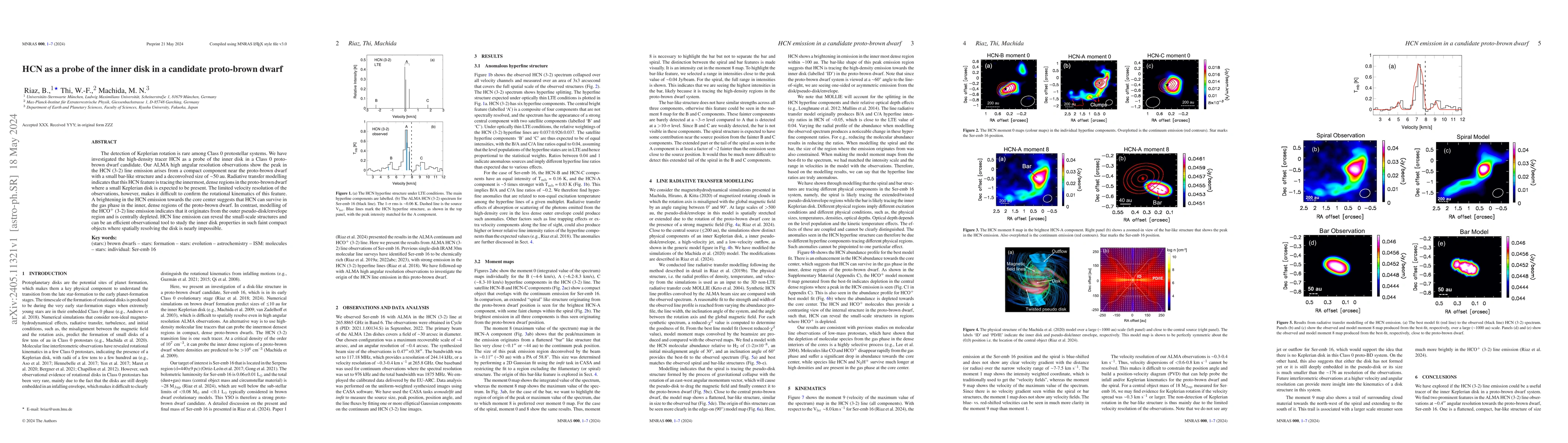 Thumbnail for HCN as a probe of the inner disk in a candidate proto-brown dwarf