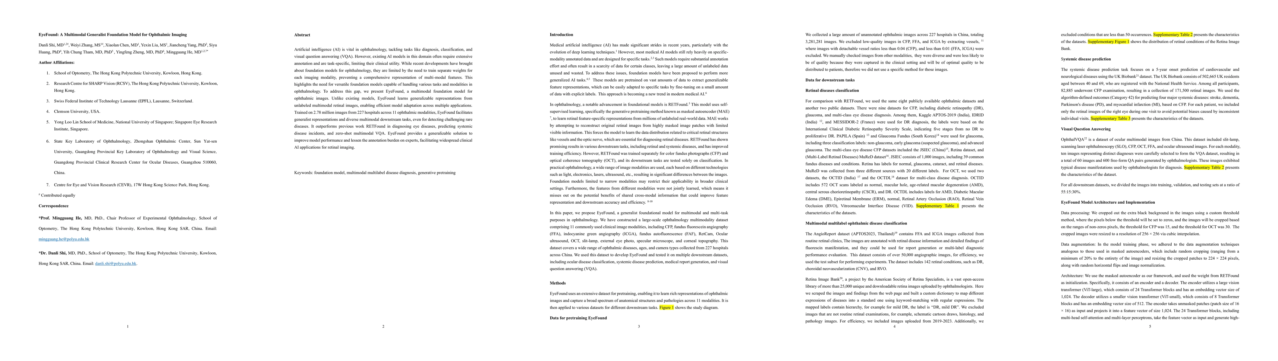 Thumbnail for EyeFound: A Multimodal Generalist Foundation Model for Ophthalmic
  Imaging