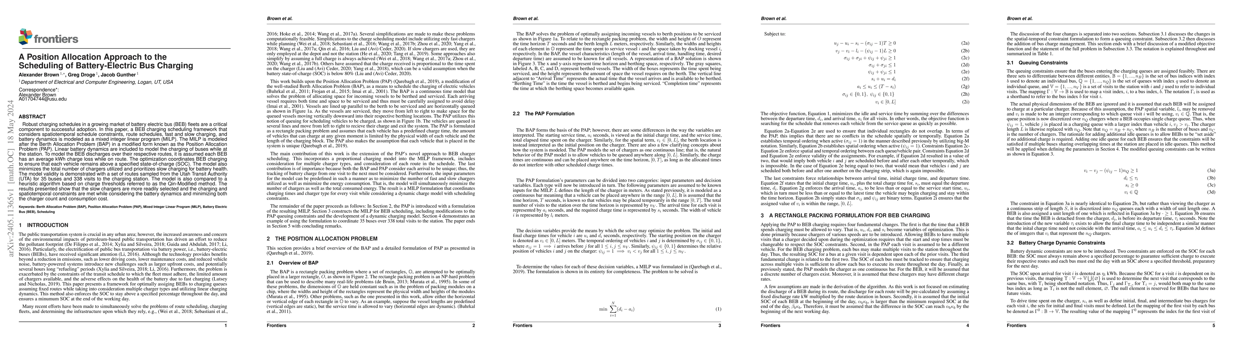 Thumbnail for A Position Allocation Approach to the Scheduling of Battery-Electric Bus
  Charging