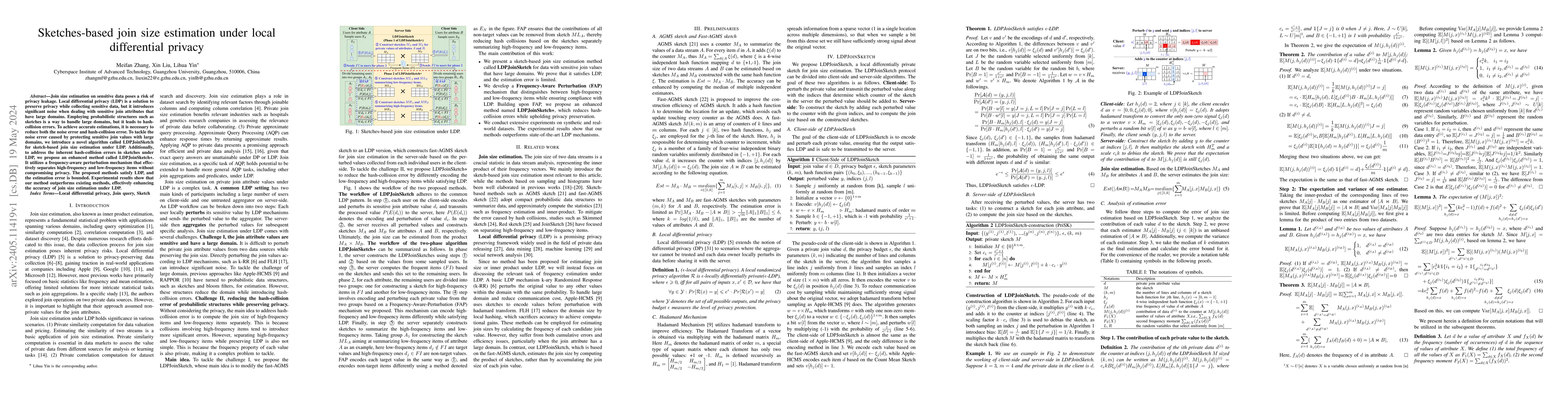 Thumbnail for Sketches-based join size estimation under local differential privacy