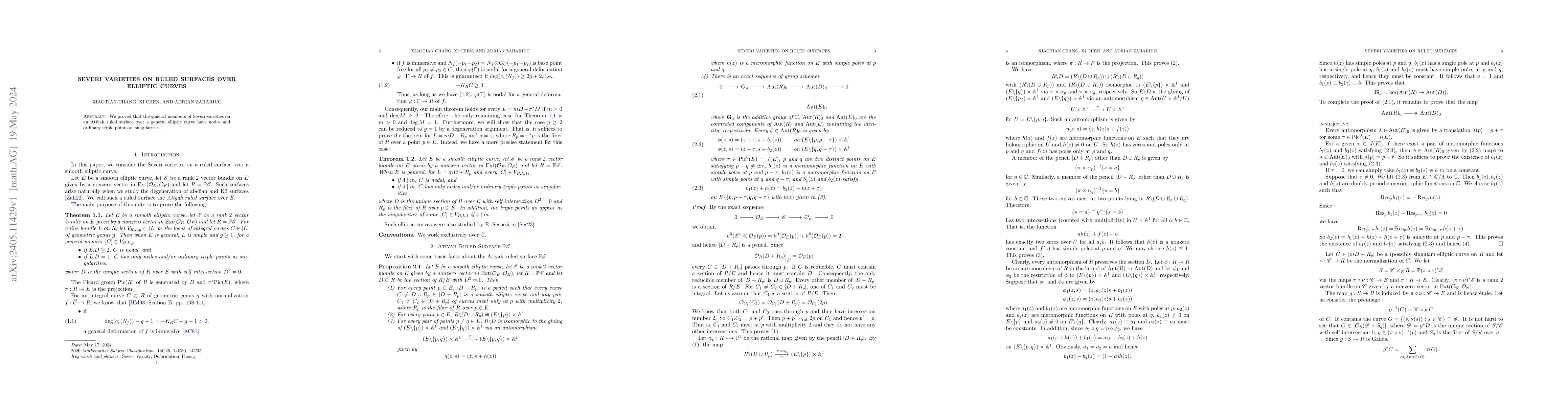 Thumbnail for Severi Varieties on Ruled Surfaces over Elliptic Curves