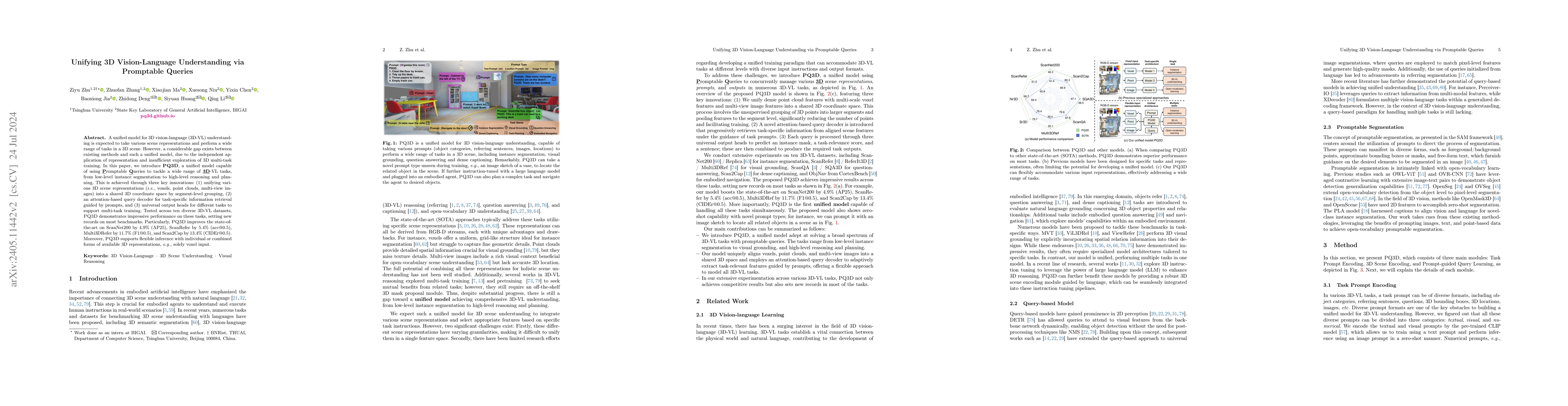 Thumbnail for Unifying 3D Vision-Language Understanding via Promptable Queries