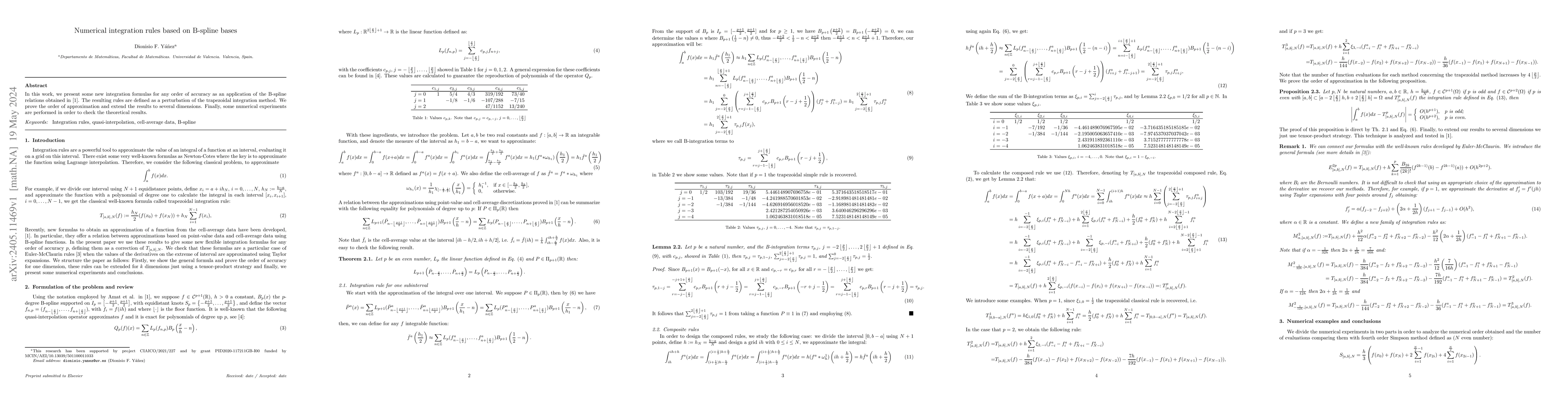 Thumbnail for Numerical integration rules based on B-spline bases