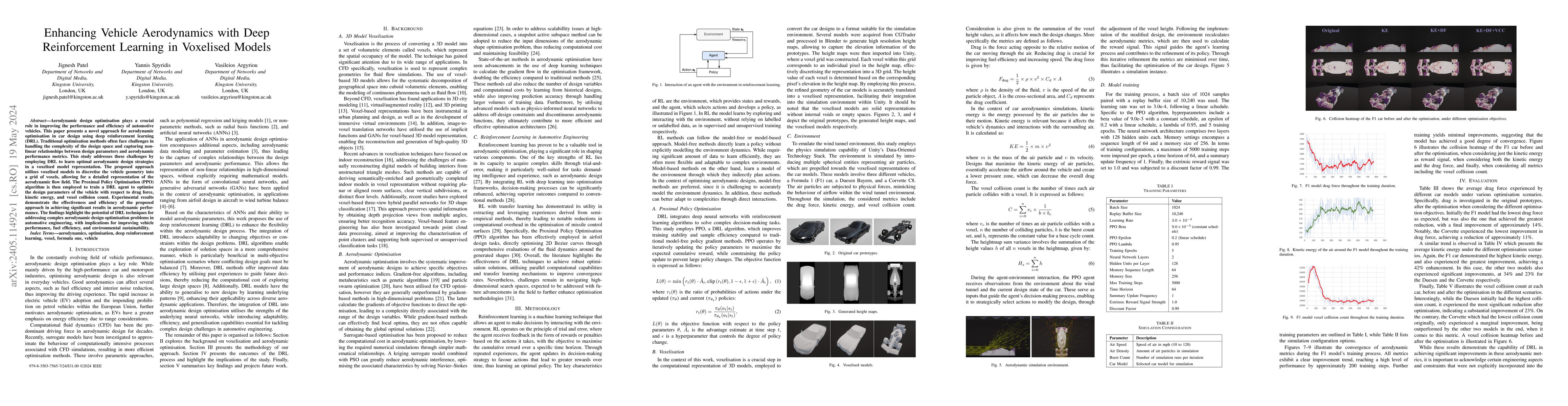 Thumbnail for Enhancing Vehicle Aerodynamics with Deep Reinforcement Learning in
  Voxelised Models