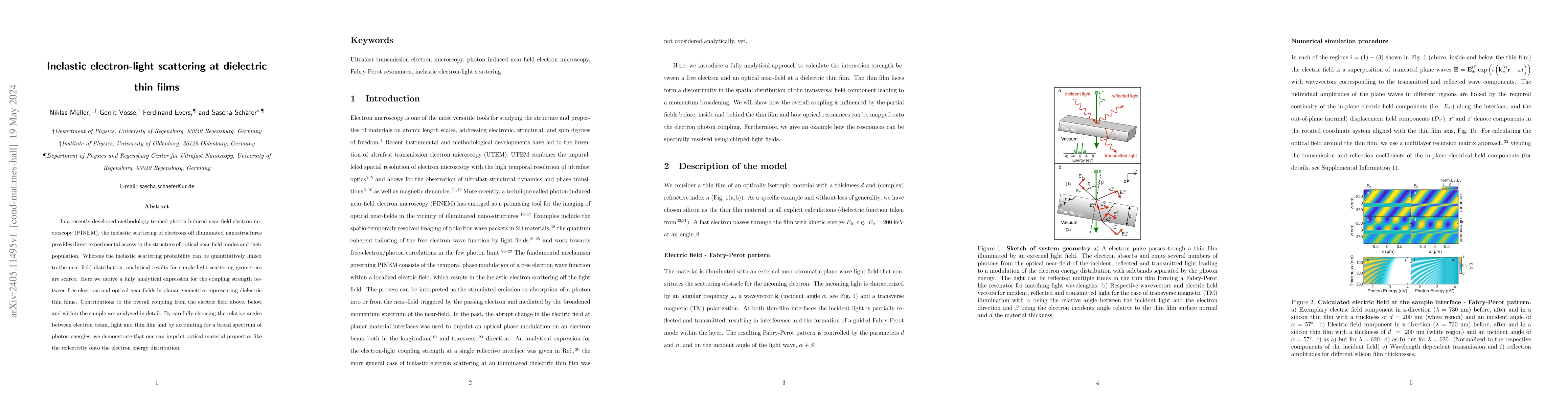 Thumbnail for Inelastic electron-light scattering at dielectric thin films