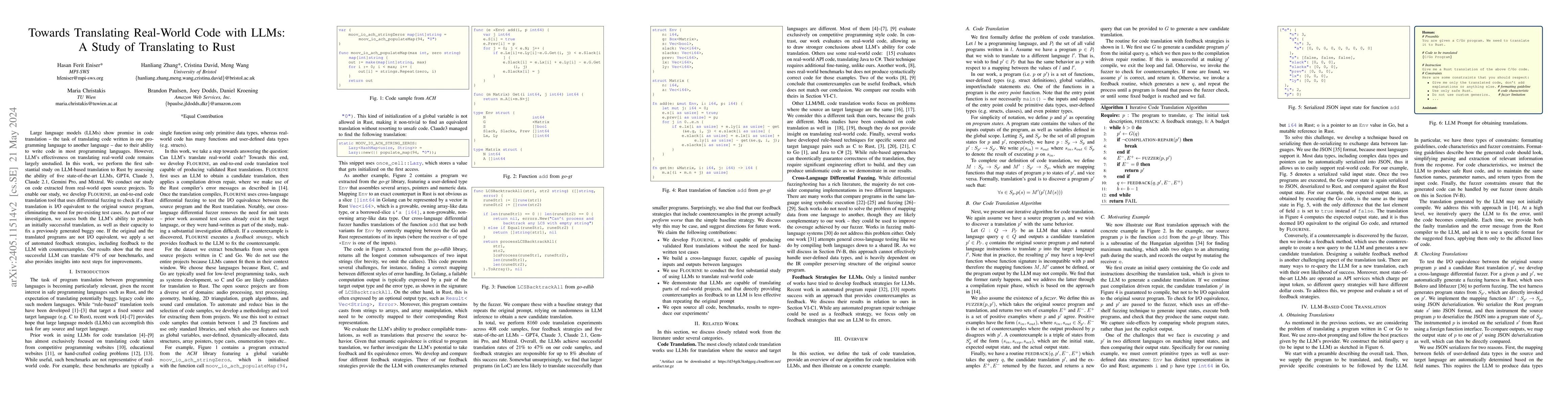 Thumbnail for Towards Translating Real-World Code with LLMs: A Study of Translating to
  Rust