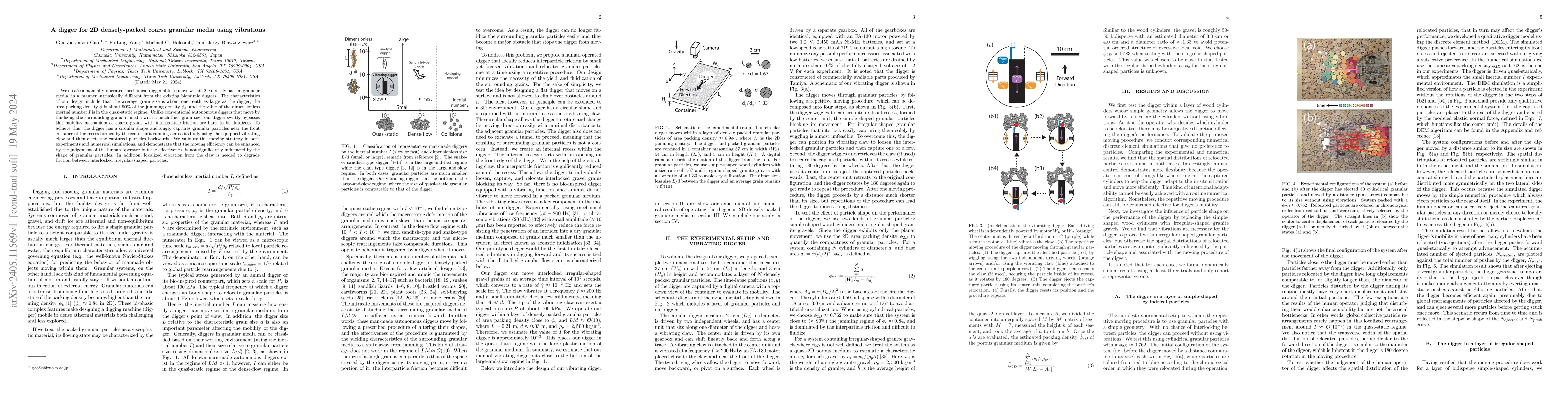 Thumbnail for A digger for 2D densely-packed coarse granular media using vibrations