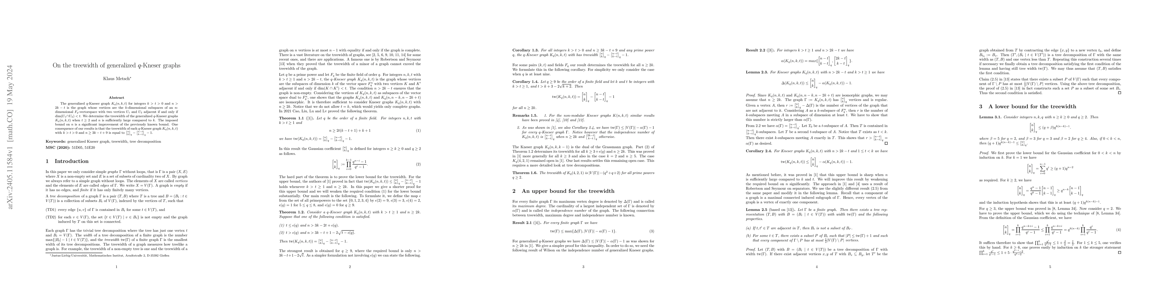 Thumbnail for On the treewidth of generalized q-Kneser graphs