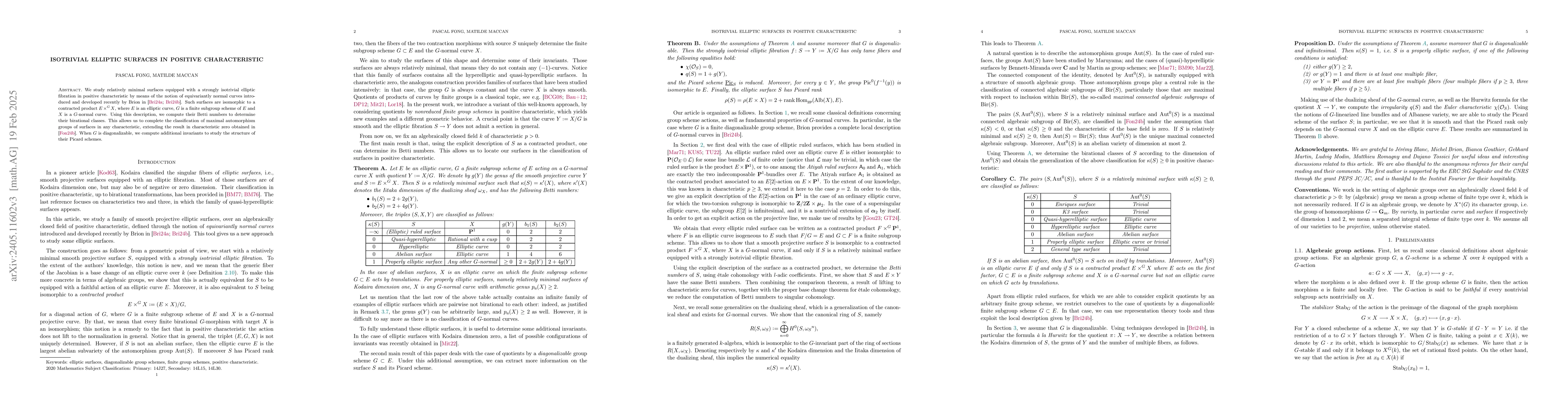 Thumbnail for Isotrivial elliptic surfaces in positive characteristic