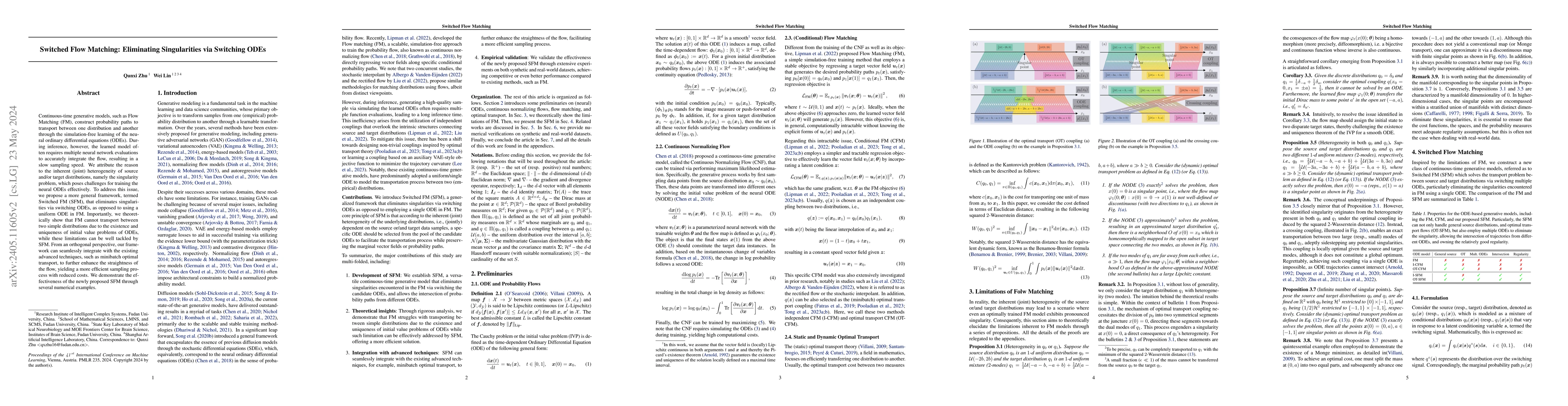 Thumbnail for Switched Flow Matching: Eliminating Singularities via Switching ODEs