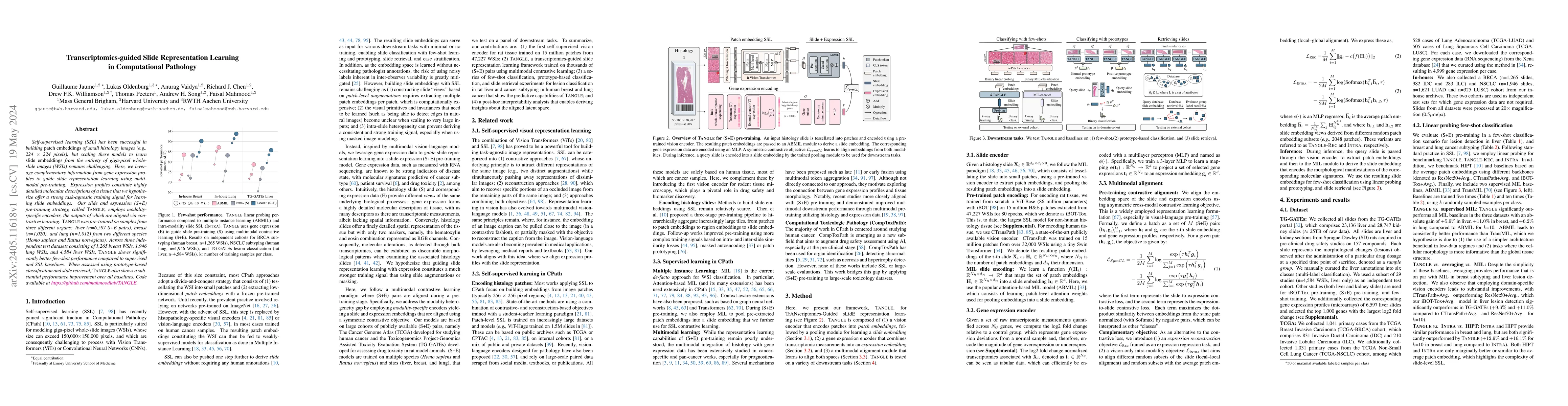 Thumbnail for Transcriptomics-guided Slide Representation Learning in Computational
  Pathology