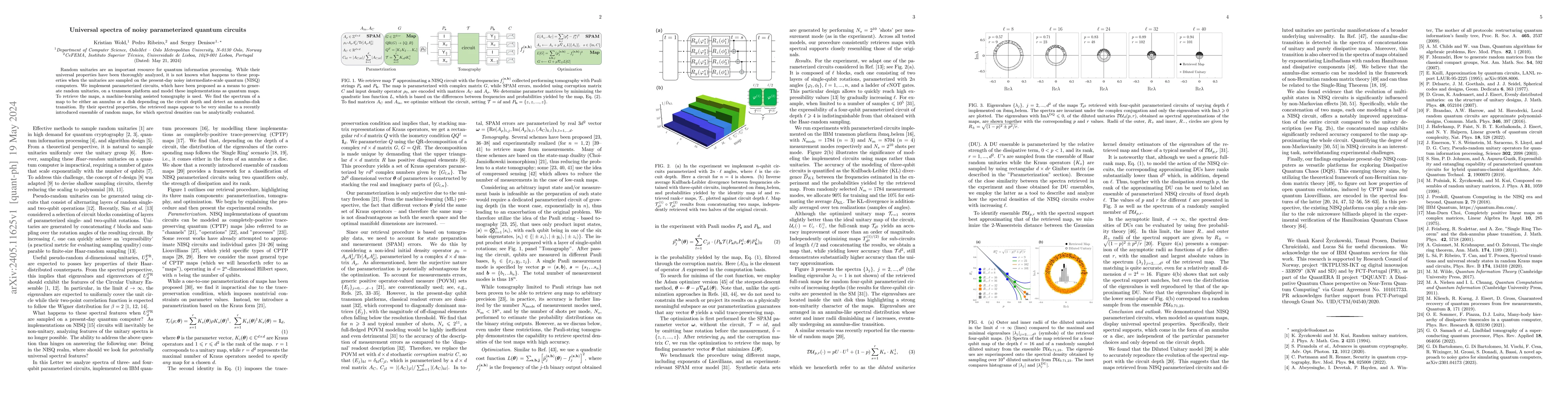 Thumbnail for Universal spectra of noisy parameterized quantum circuits