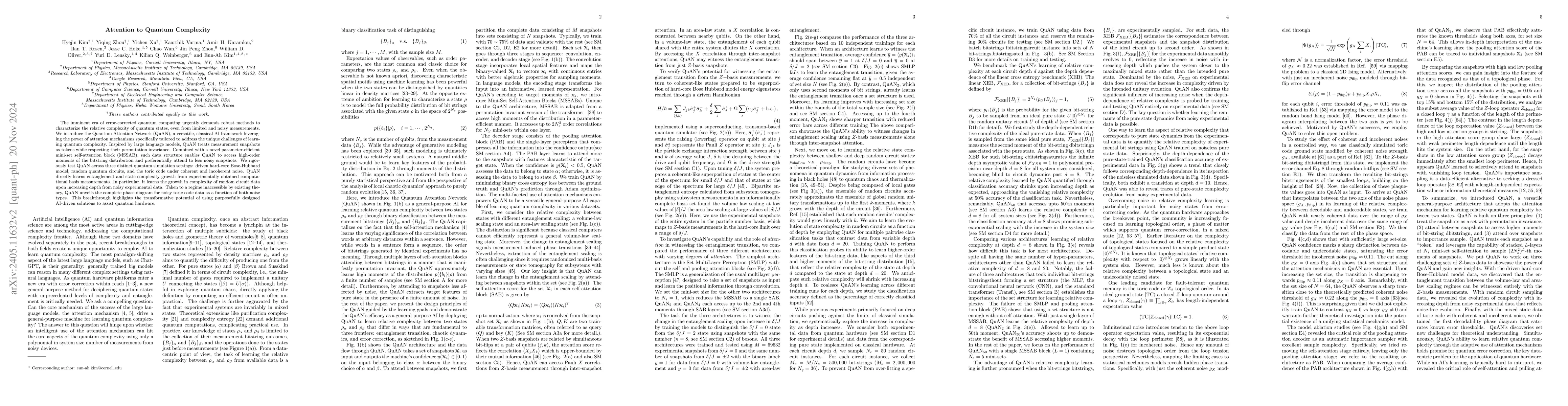 Thumbnail for Attention to Quantum Complexity
