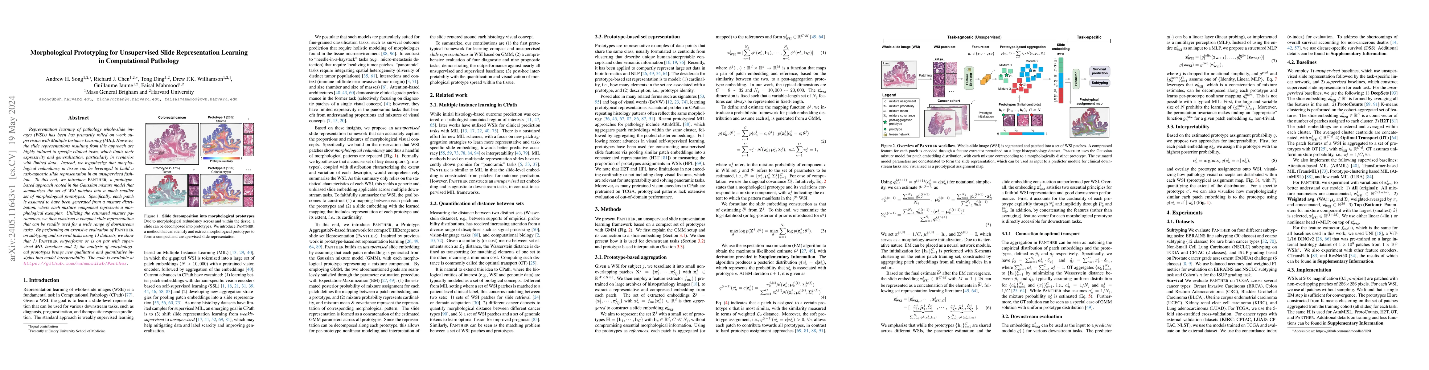 Thumbnail for Morphological Prototyping for Unsupervised Slide Representation Learning
  in Computational Pathology