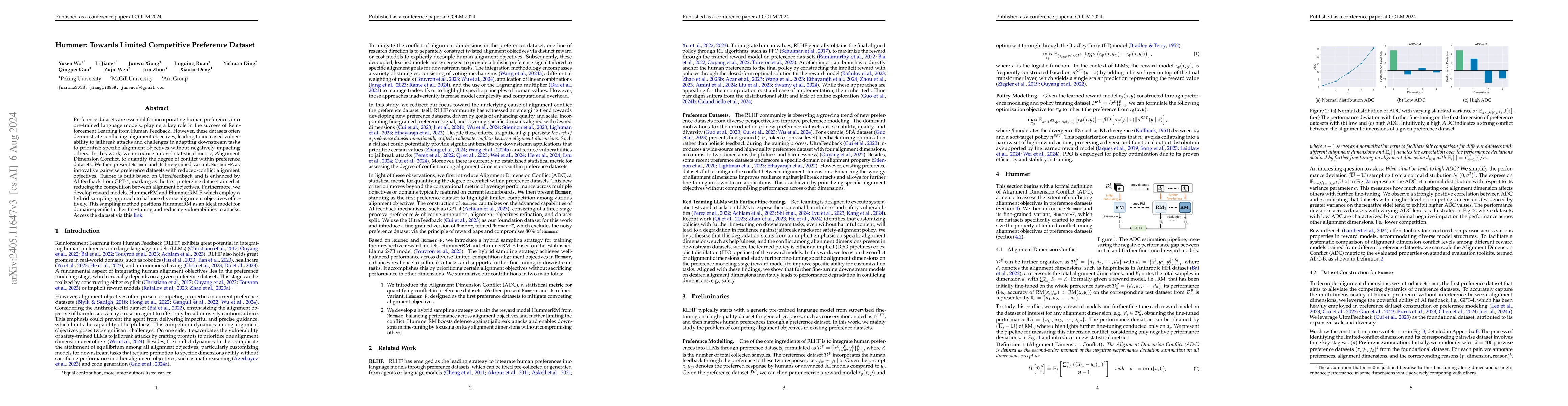 Thumbnail for Hummer: Towards Limited Competitive Preference Dataset