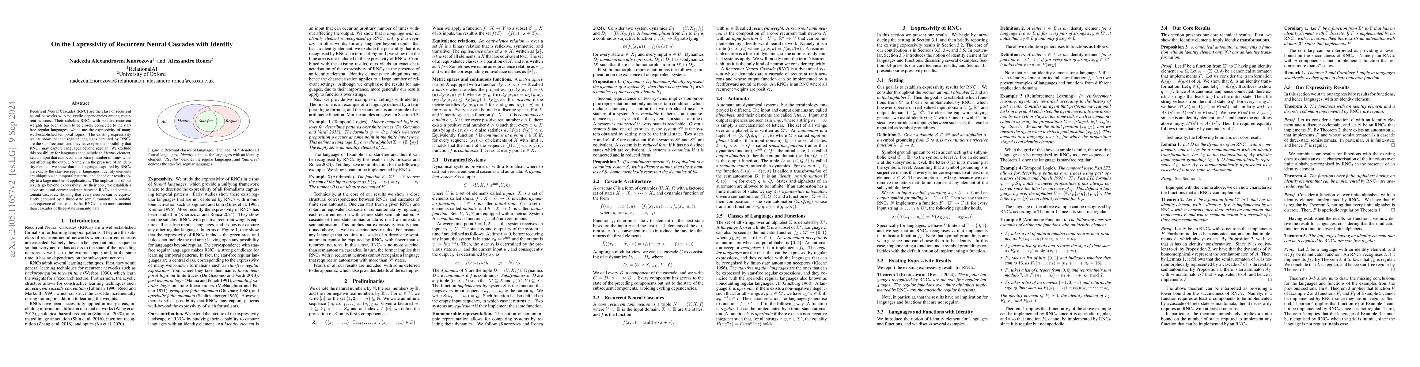 Thumbnail for On the Expressivity of Recurrent Neural Cascades with Identity