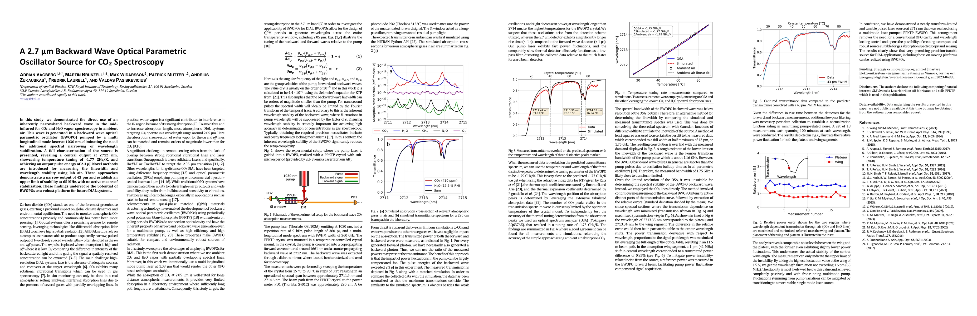 Thumbnail for A 2.7 $\mu$m Backward Wave Optical Parametric Oscillator Source for
  CO$_2$ Spectroscopy