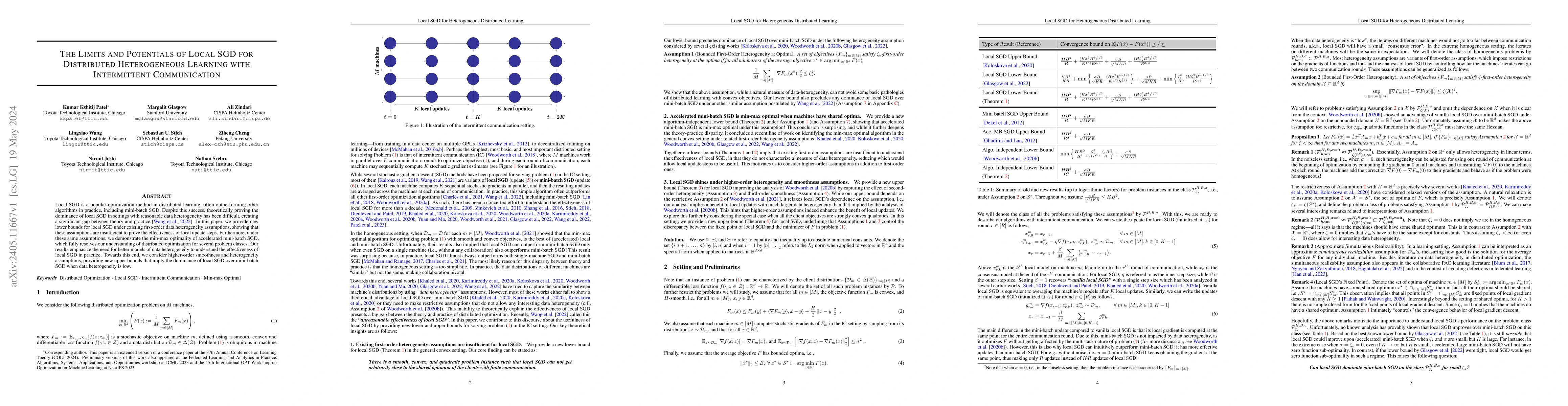 Thumbnail for The Limits and Potentials of Local SGD for Distributed Heterogeneous
  Learning with Intermittent Communication