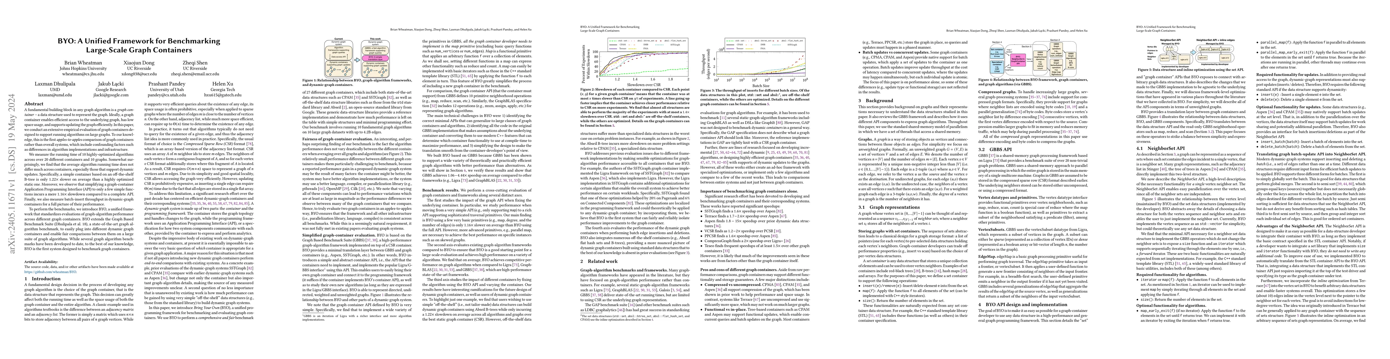 Thumbnail for BYO: A Unified Framework for Benchmarking Large-Scale Graph Containers