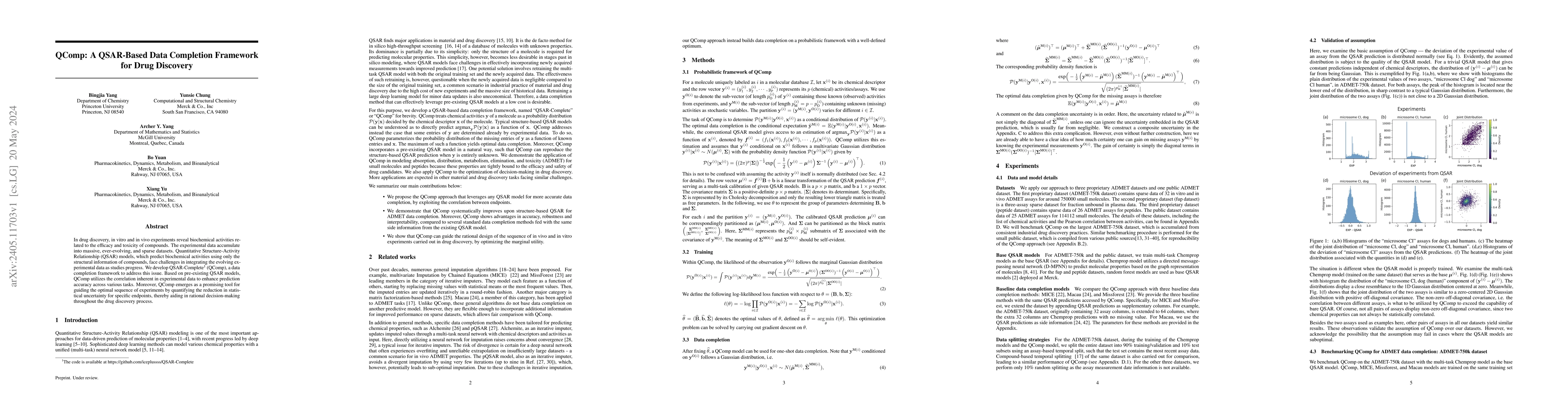 Thumbnail for QComp: A QSAR-Based Data Completion Framework for Drug Discovery
