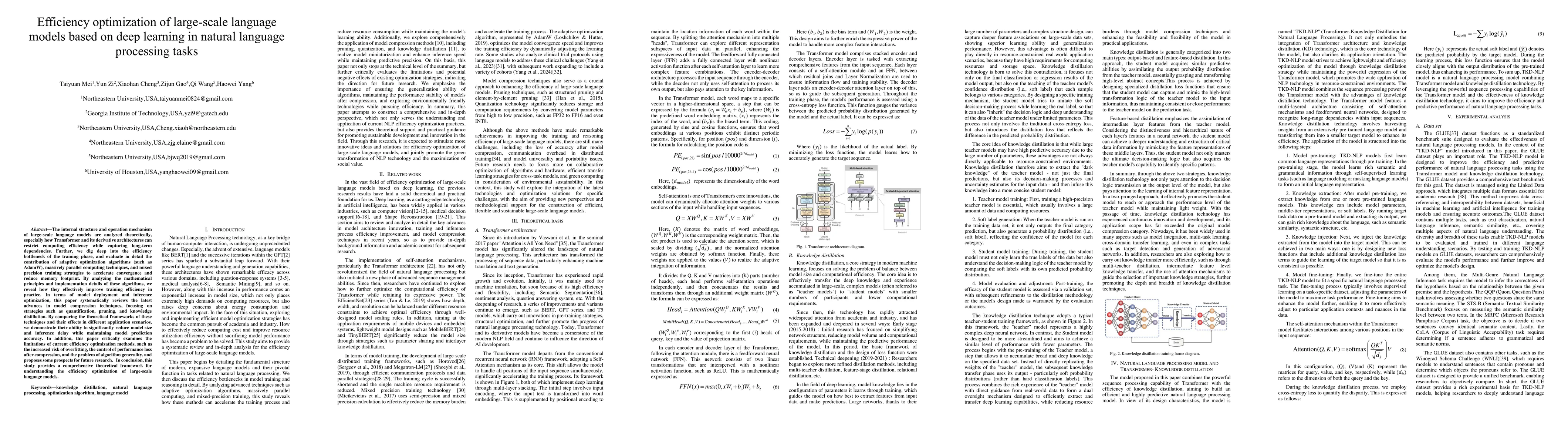 Thumbnail for Efficiency optimization of large-scale language models based on deep
  learning in natural language processing tasks