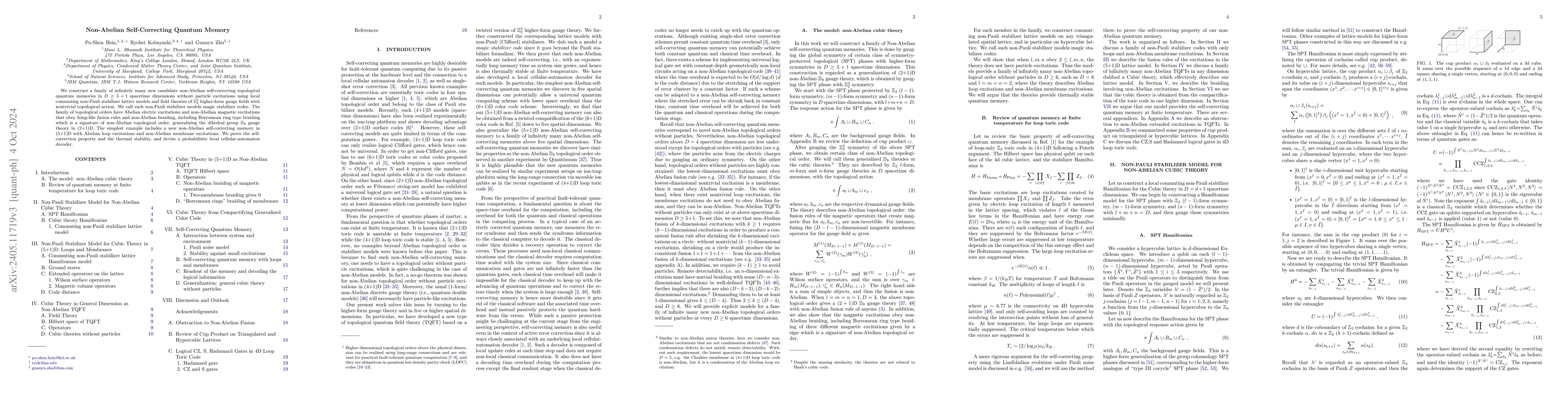 Thumbnail for Non-Abelian Self-Correcting Quantum Memory