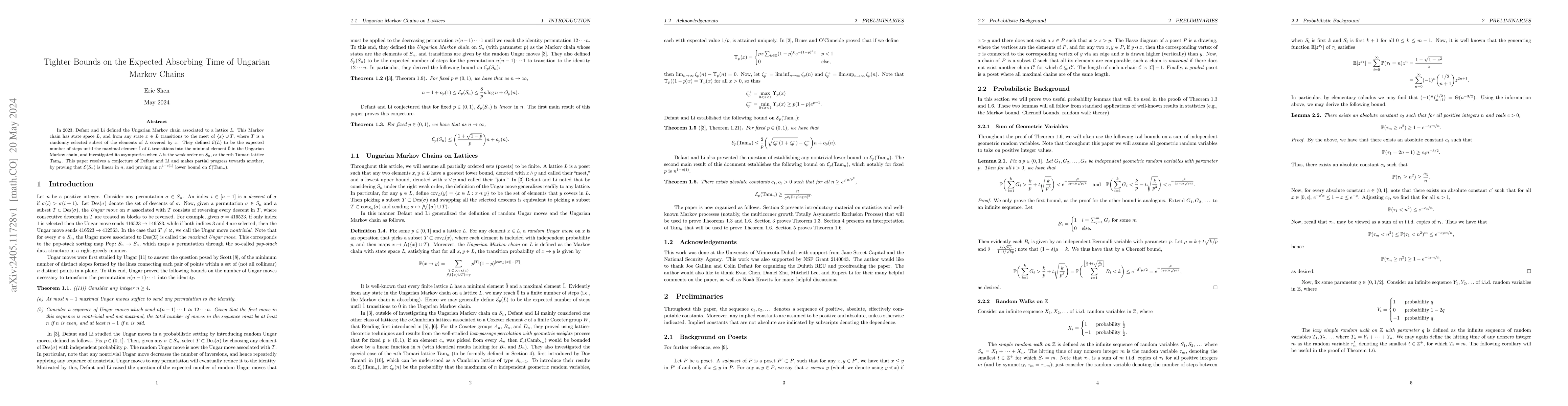 Thumbnail for Tighter Bounds on the Expected Absorbing Time of Ungarian Markov Chains