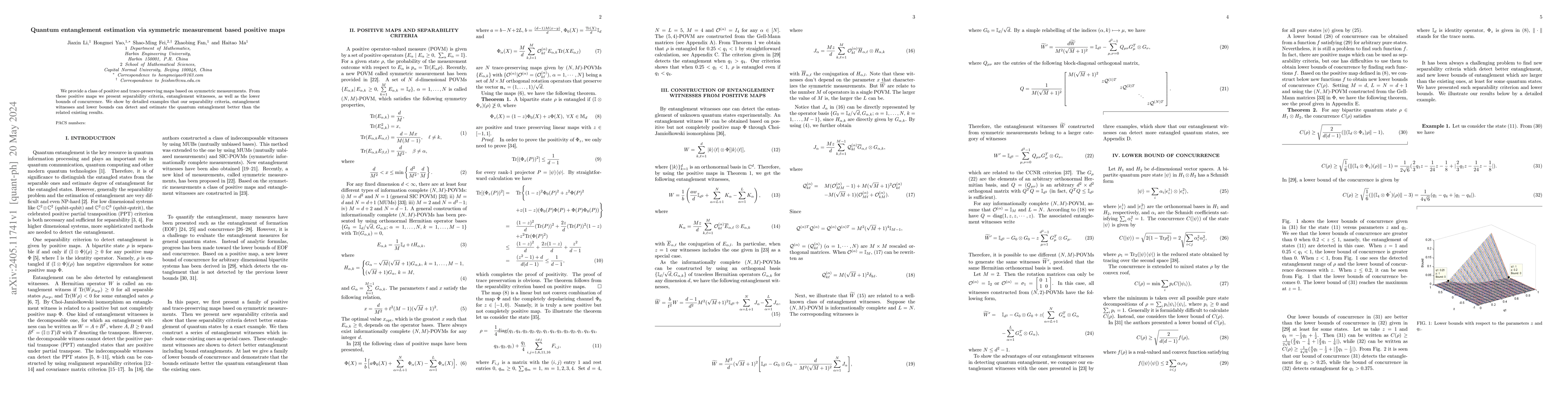 Thumbnail for Quantum entanglement estimation via symmetric measurement based positive
  maps