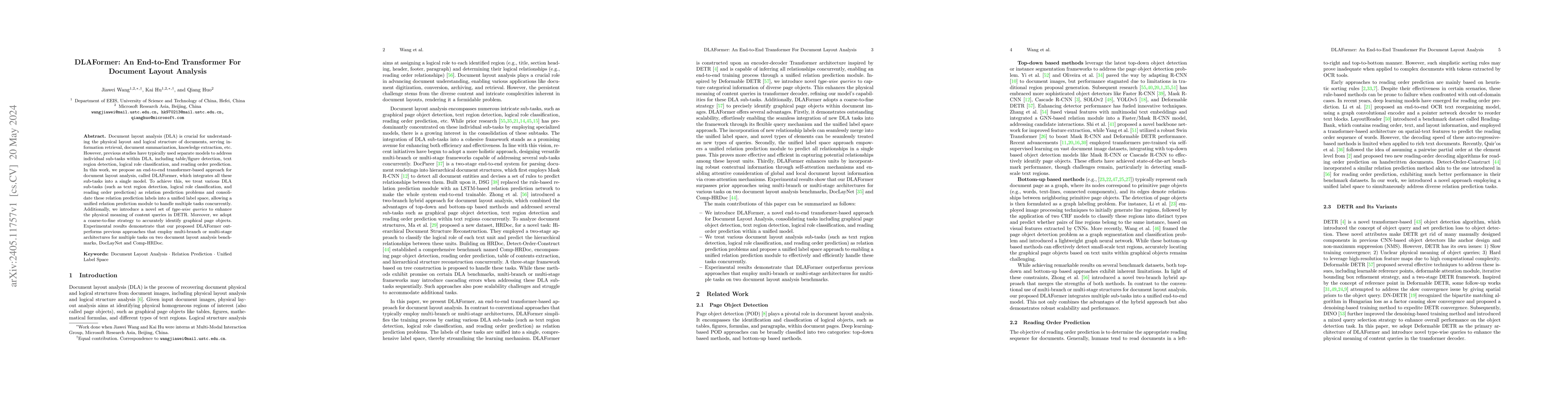 Thumbnail for DLAFormer: An End-to-End Transformer For Document Layout Analysis