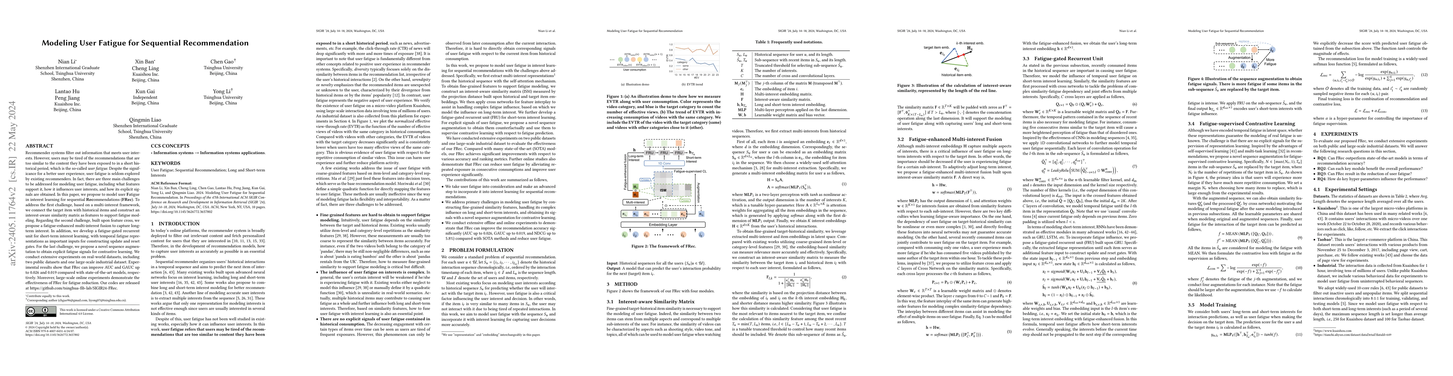 Thumbnail for Modeling User Fatigue for Sequential Recommendation