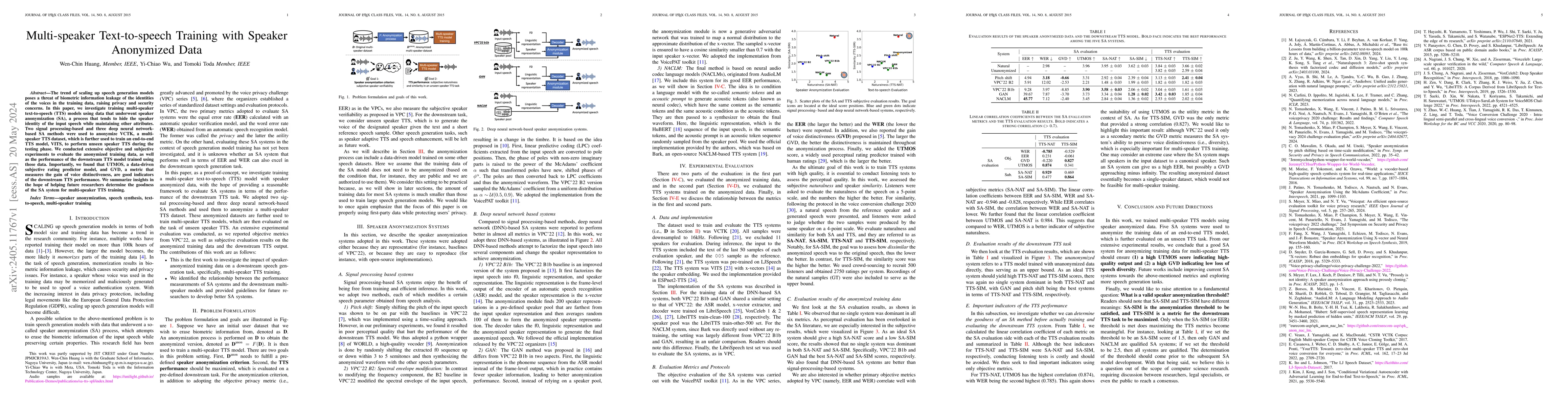 Thumbnail for Multi-speaker Text-to-speech Training with Speaker Anonymized Data
