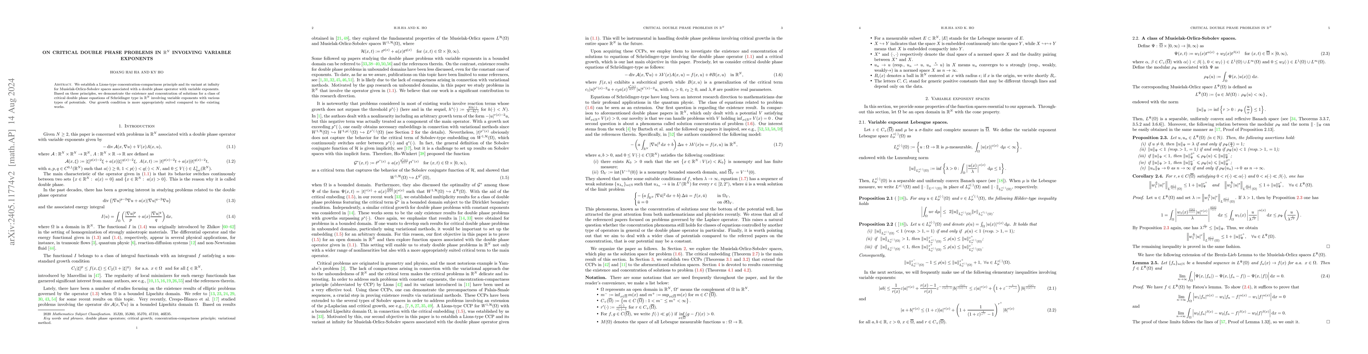 Thumbnail for On critical double phase problems in $\mathbb{R}^N$ involving variable
  exponents