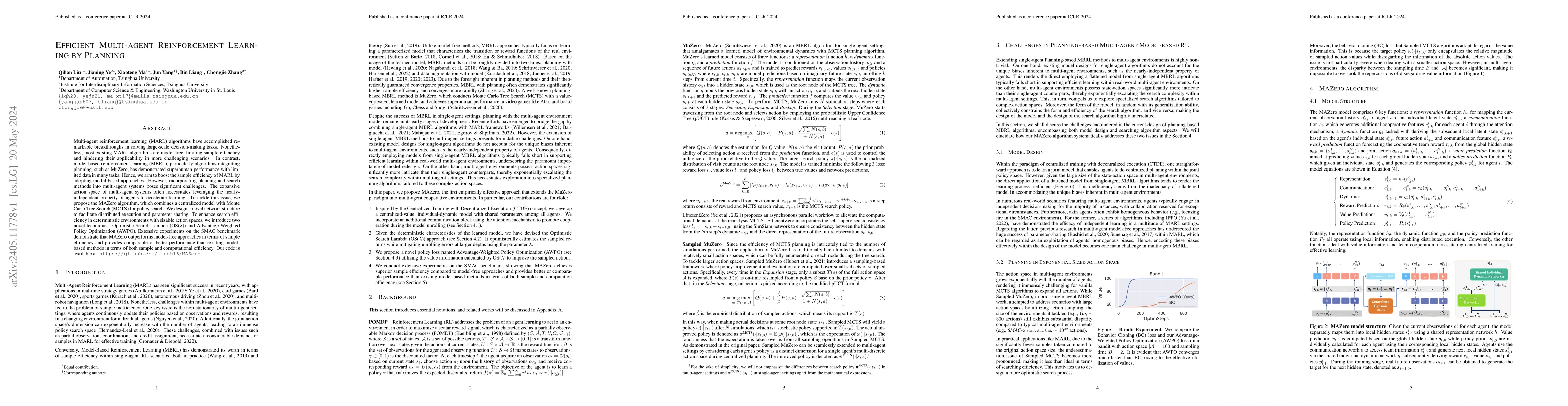 Thumbnail for Efficient Multi-agent Reinforcement Learning by Planning