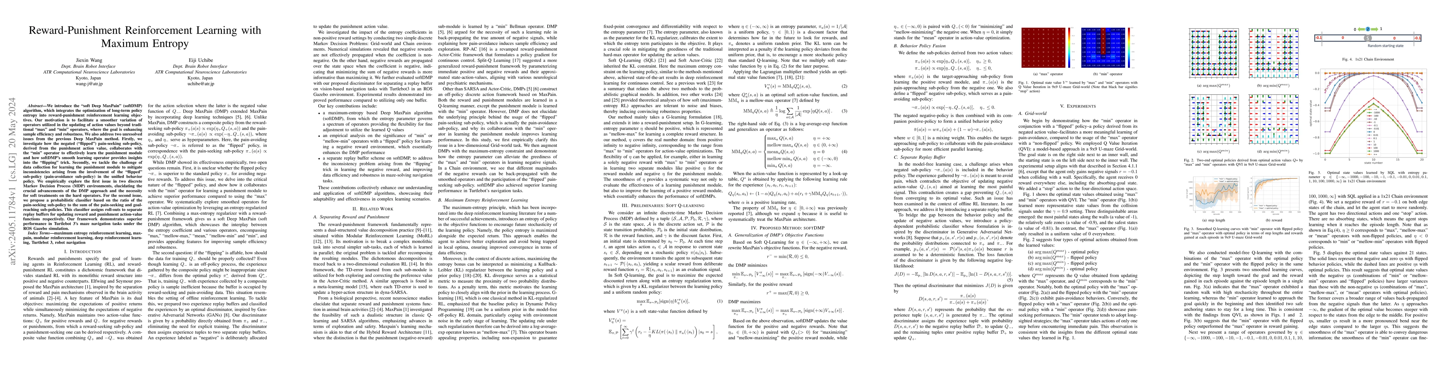Thumbnail for Reward-Punishment Reinforcement Learning with Maximum Entropy