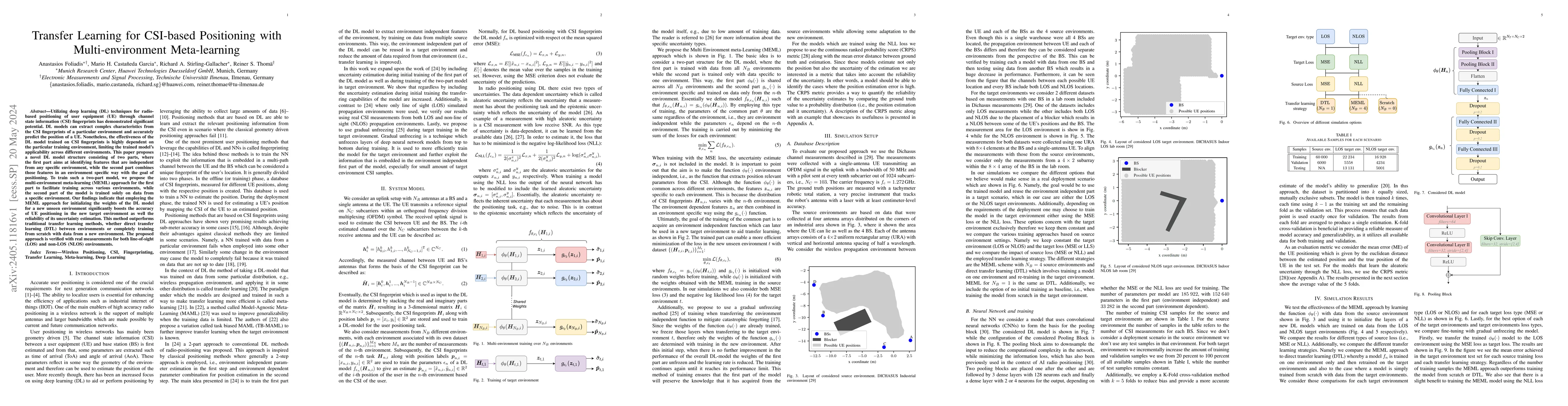 Thumbnail for Transfer Learning for CSI-based Positioning with Multi-environment
  Meta-learning