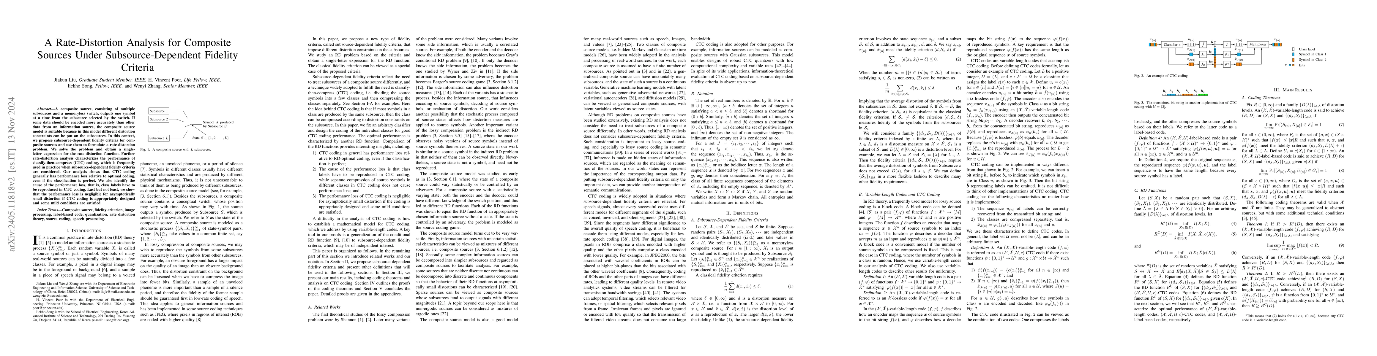Thumbnail for A Rate-Distortion Analysis for Composite Sources Under
  Subsource-Dependent Fidelity Criteria
