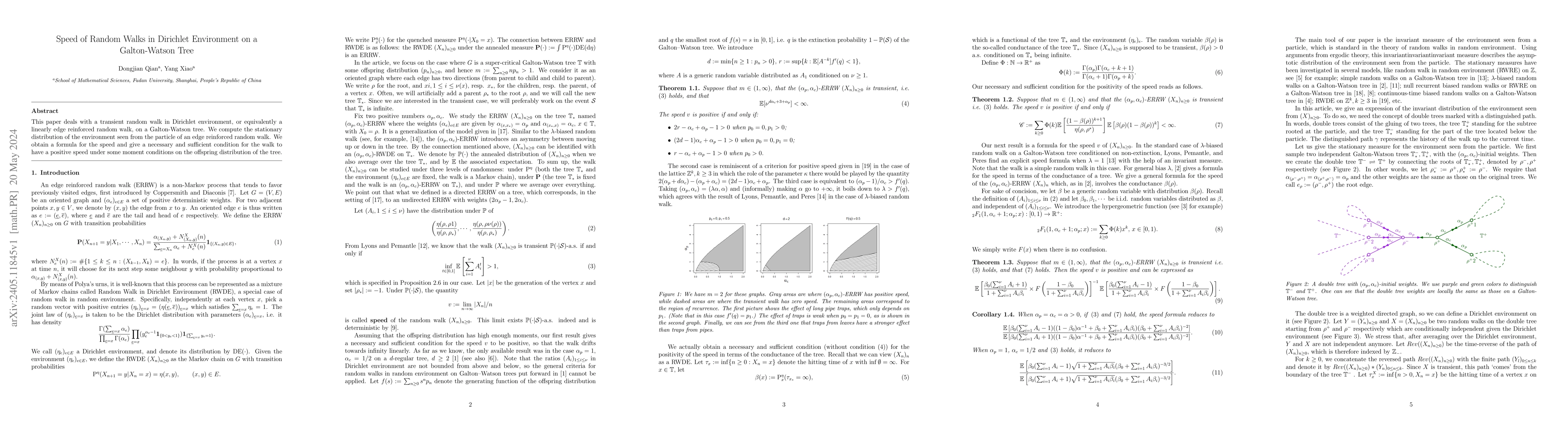 Thumbnail for Speed of Random Walks in Dirichlet Environment on a Galton-Watson Tree