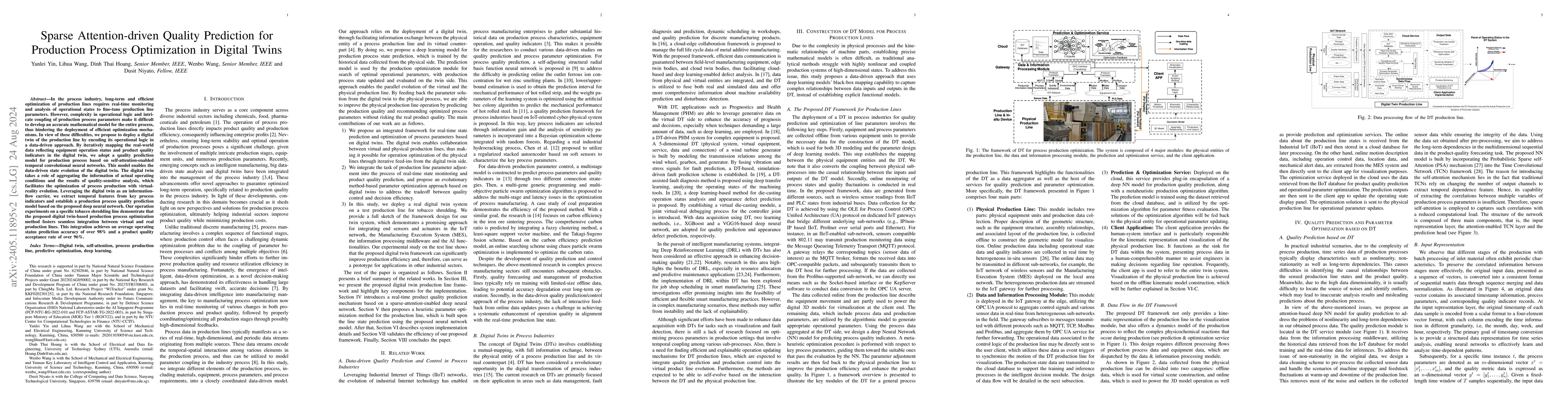 Thumbnail for Sparse Attention-driven Quality Prediction for Production Process
  Optimization in Digital Twins
