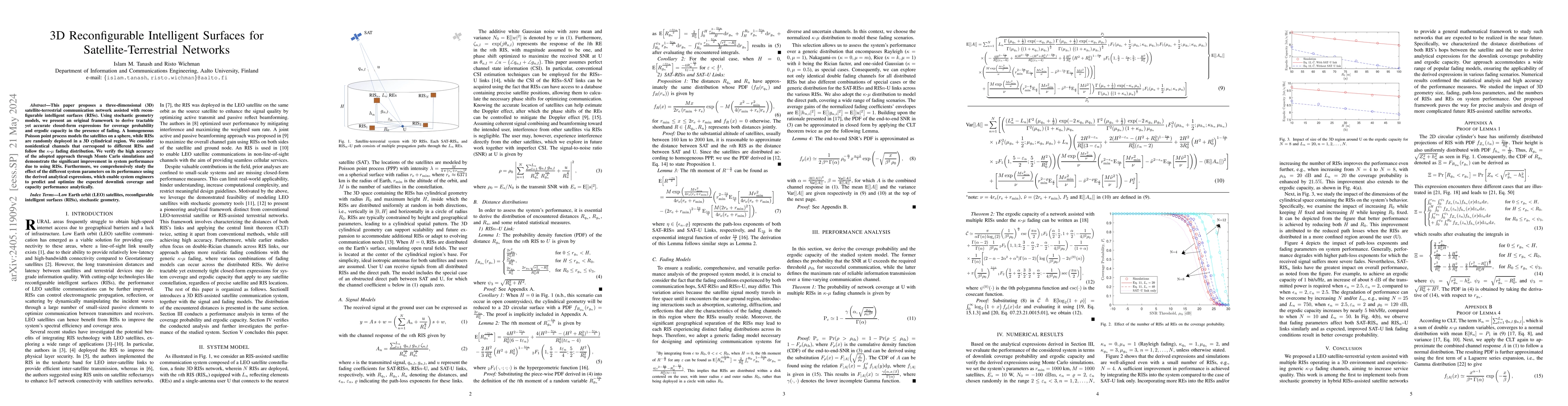 Thumbnail for 3D Reconfigurable Intelligent Surfaces for Satellite-Terrestrial
  Networks