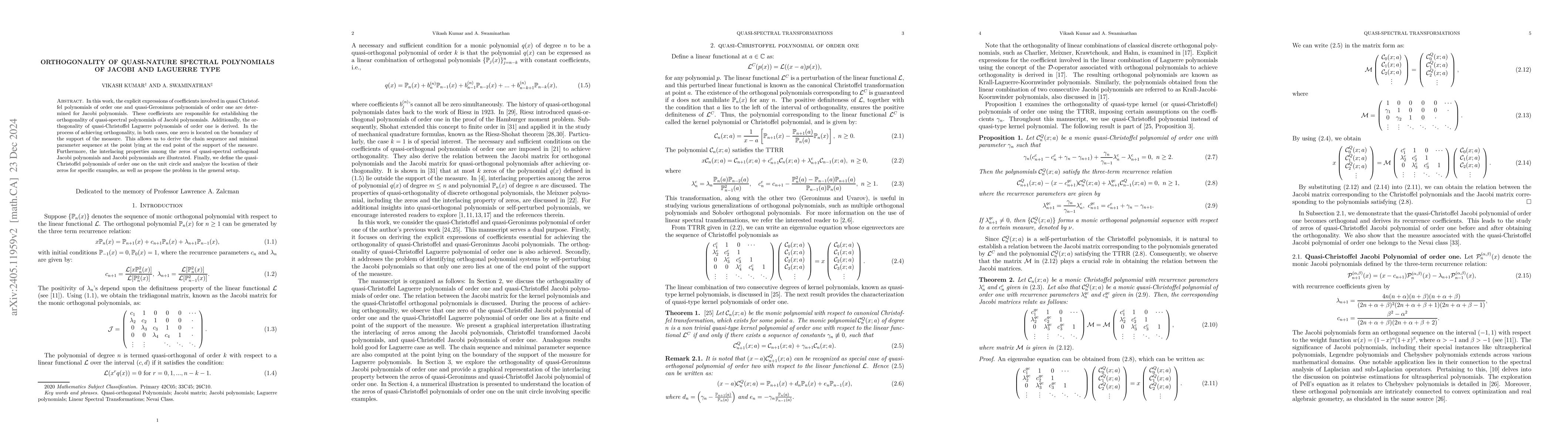 Thumbnail for A common zero at the end point of the support of measure for the
  quasi-natured spectrally transformed polynomials