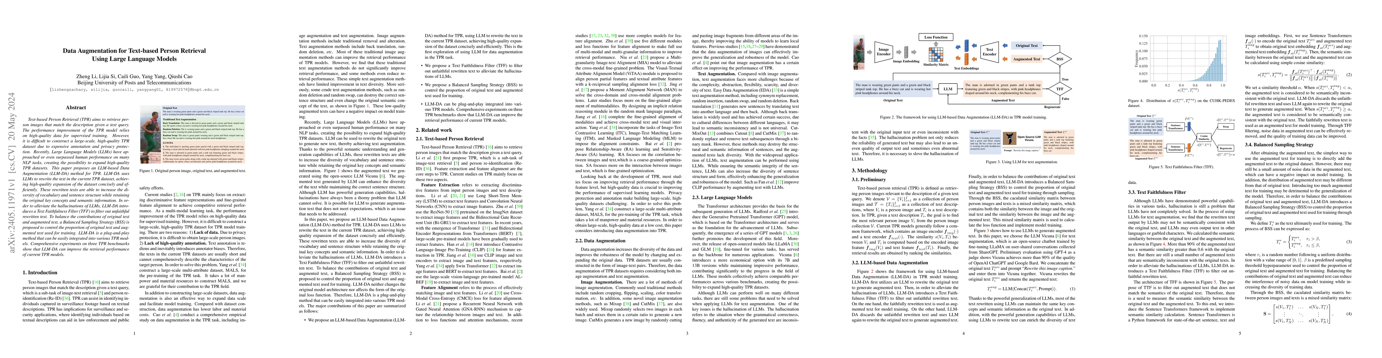 Thumbnail for Data Augmentation for Text-based Person Retrieval Using Large Language
  Models