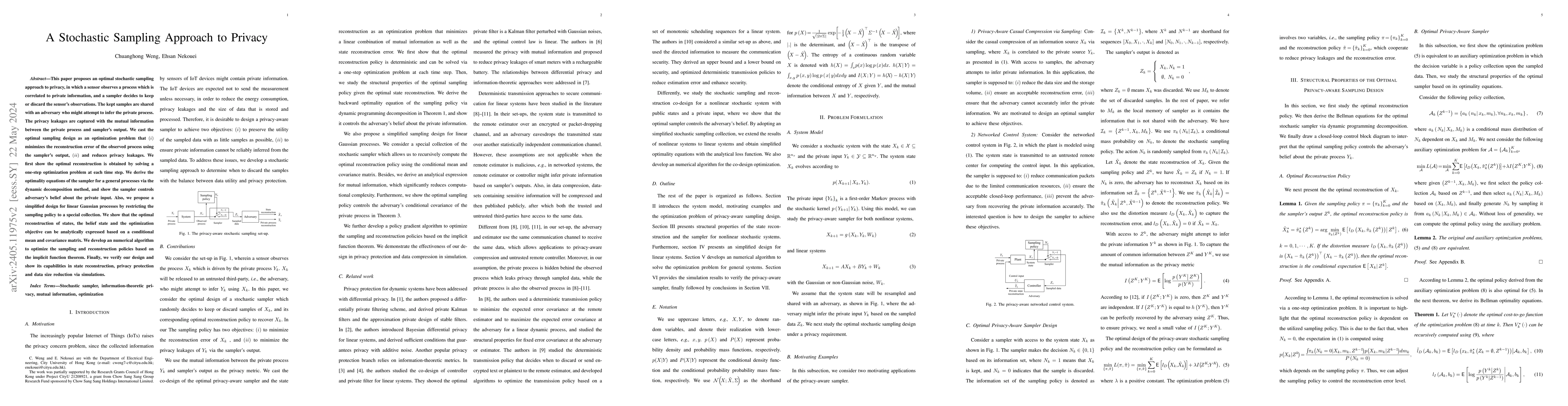 Thumbnail for A Stochastic Sampling Approach to Privacy