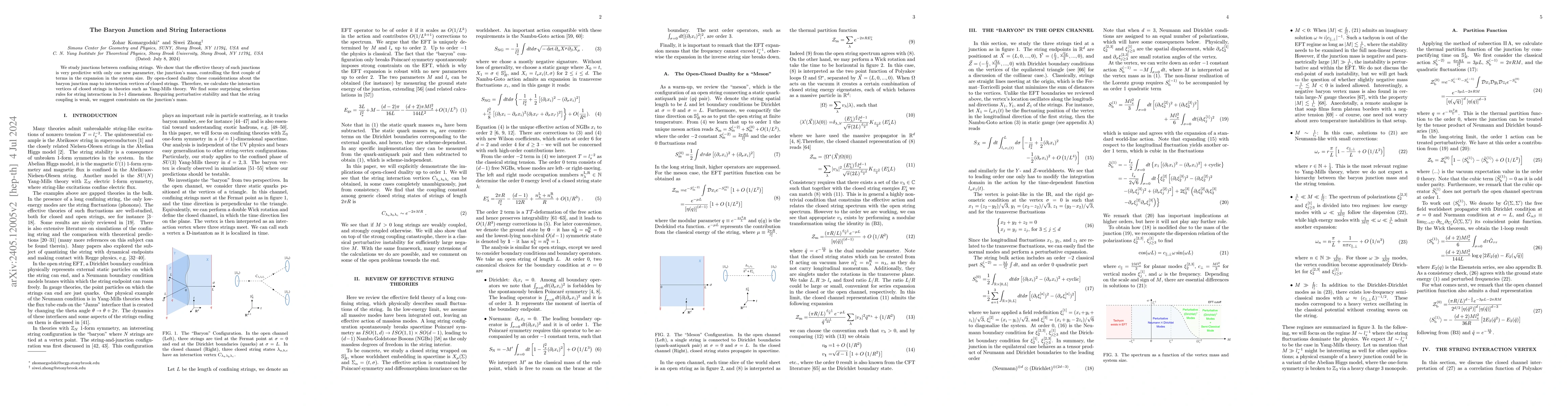 Thumbnail for The Baryon Junction and String Interactions