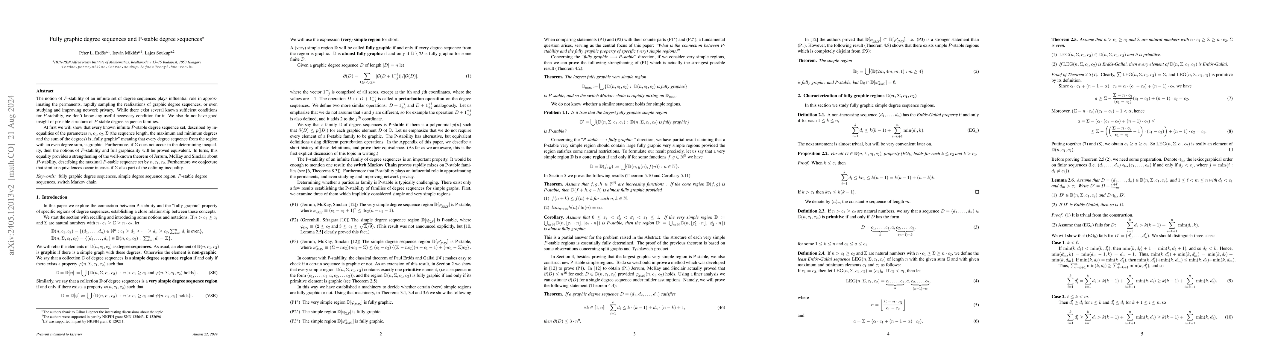 Thumbnail for Fully graphic degree sequences and P-stable degree sequences
