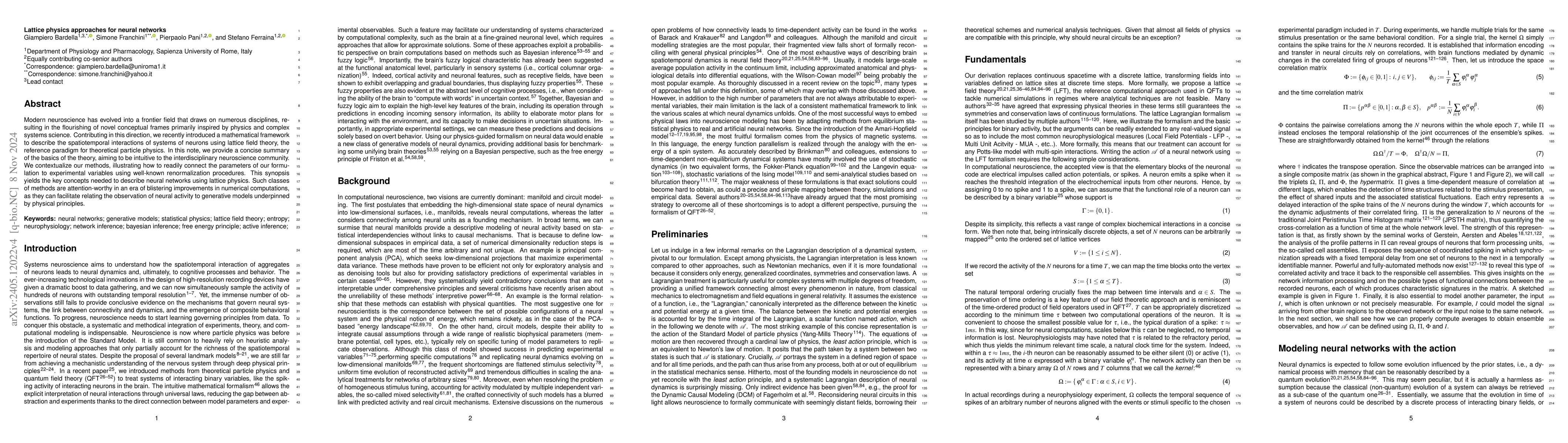 Thumbnail for Lattice physics approaches for neural networks