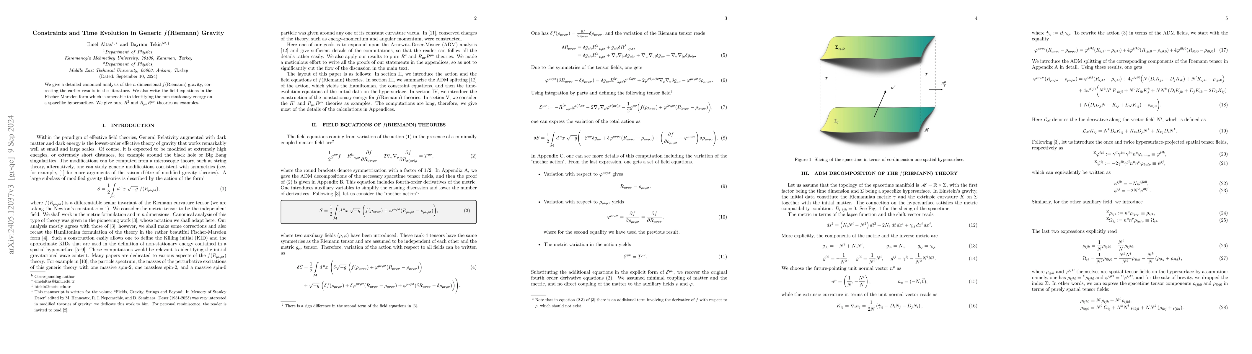 Thumbnail for Constraints and Time Evolution in Generic $f$(Riemann) Gravity