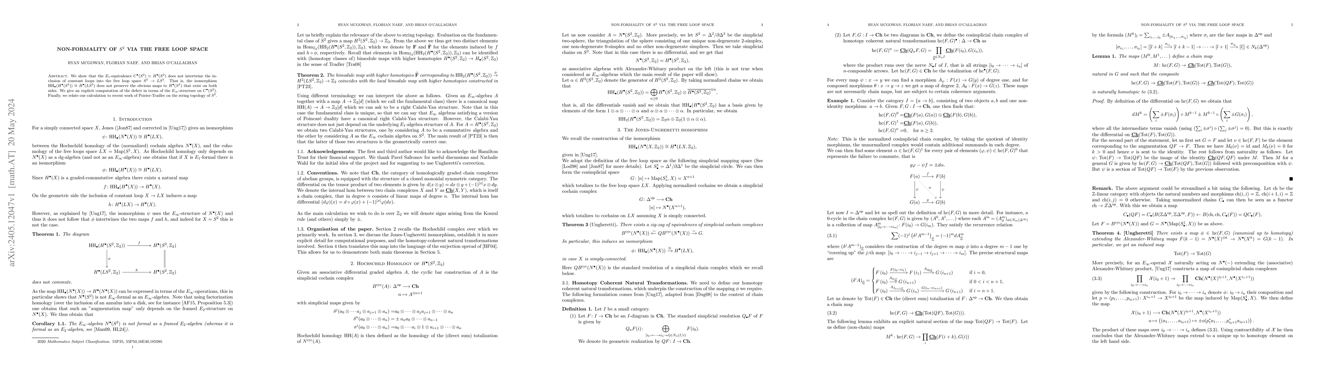 Thumbnail for Non-Formality of $S^2$ via the free loop space